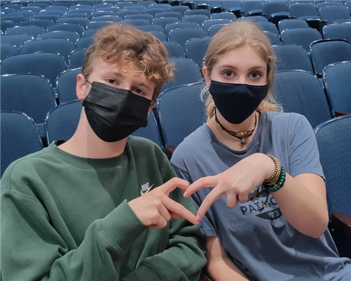 Connor Olson & Ava Bruno get a new view of the show.